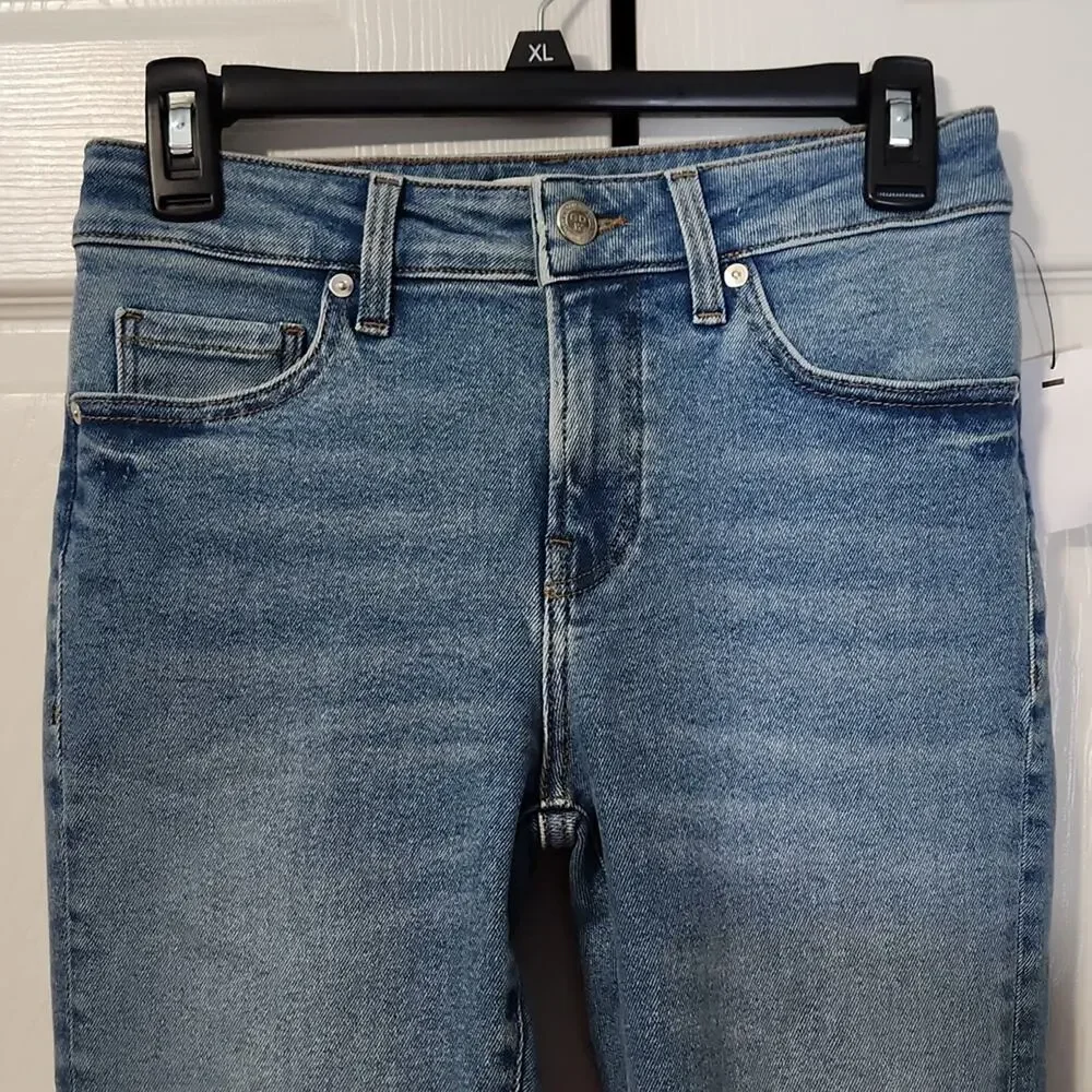 GDW General Denim Works Women's Light Wash Skinny Jeans Size‎ 26 Zip Button NWT